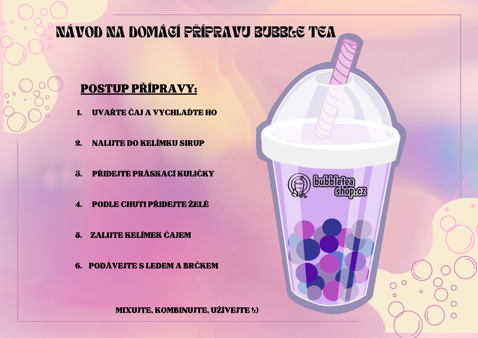 Jak připravit bubble tea doma